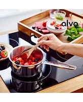 Alva Maestro Stainless Steel Saucepan 2 Qt, 6.3" with Lid for Stainless Steel Cookware Set, Non-Toxic Cookware, Induction Pan, Dishwasher Safe, Stainl