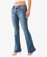 True Religion Women's Joey Low Rise Flare Flap Jean