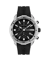 Plein Sport Men's Impact Chronograph Date Quartz Silicone Strap 46mm