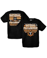 Blue 84 Big Boys and Girls Black Tennessee Volunteers 2024 Ncaa Men's Baseball College World Series Champions Schedule T-Shirt