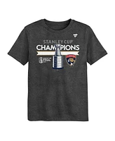 Fanatics Preschool Heather Charcoal Florida Panthers 2024 Stanley Cup Champions Locker Room T-Shirt