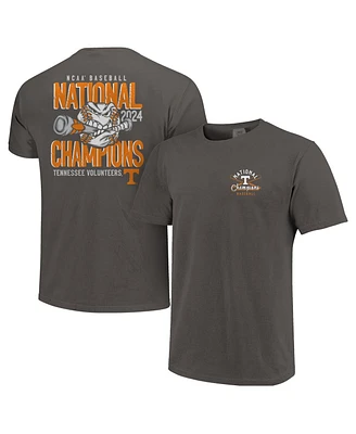 Image One Big Boys and Girls Gray Tennessee Volunteers 2024 Ncaa Men's Baseball College World Series Champions Comfort Colors T-Shirt