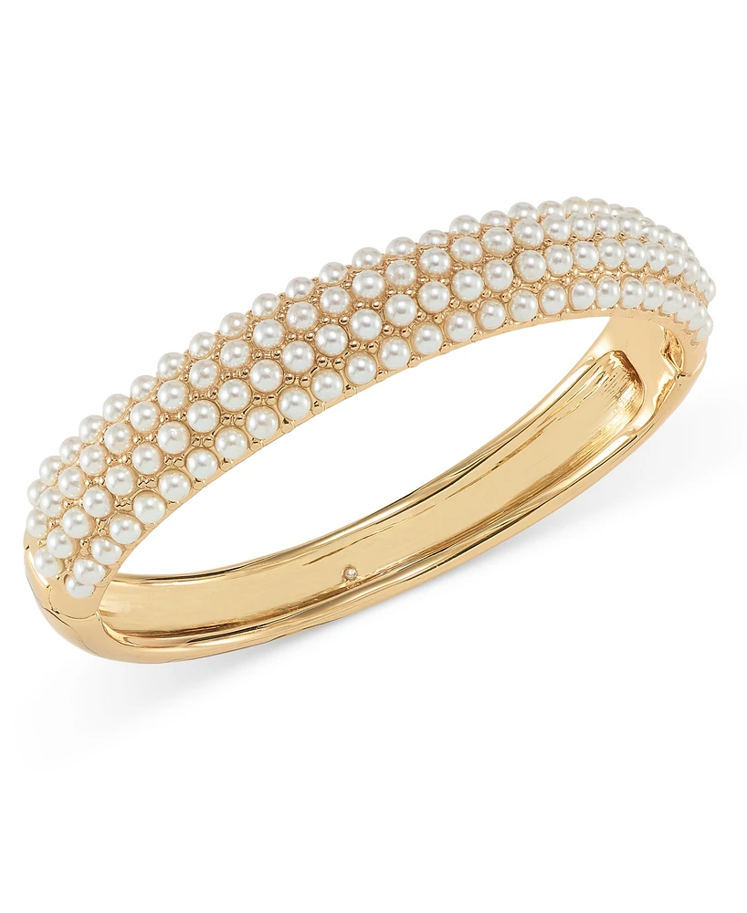 Charter Club Gold-Tone Imitation Pearl Bangle Bracelet, Created for Macy's