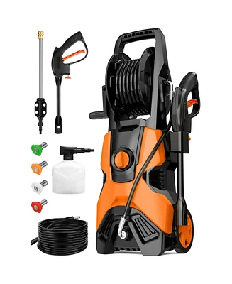 Sugift 3000PSI Max 2.4 Gpm Electric Pressure Washer with 4 Nozzles, Foam Cannon & Spray Gun