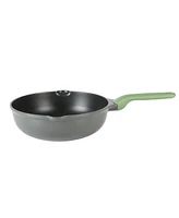 Kenmore Theodore 13 Inch Cast Aluminum Saute Pan W/ Lid Nonstick Interior and Induction Base