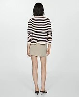 Mango Women's Jewel Button Detail Knitted Cardigan