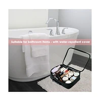 Byootique 420D Clear Nylon Makeup Travel Toiletry Bag Portable Cosmetic Storage Organizer L