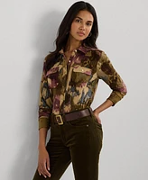 Lauren Ralph Women's Slim-Fit Floral Shirt