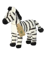 Aurora Medium Zebra Eco Nation Eco-Friendly Plush Toy White 10"