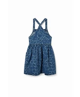 Desigual Girls Girls's Denim Smiley Originals dungaree dress