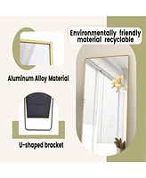 Homlux Rectangular Free Stand Mirror 18"x58" in Gold