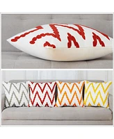 Caromio 2Pcs Chevron Embroidered Decorative Throw Pillow Covers 20" x