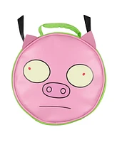 Nickelodeon Invader Zim Gir And Pig Character Head Shaped Insulated Lunch Box Bag Tote