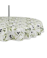 Design Imports Print Outdoor Tablecloth with Zipper