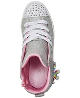 Skechers Little Girls Twinkle Toes: Sparks - Charm Bestie High Top Light-Up Casual Sneakers from Finish Line