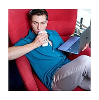 Men's Teal Green Self-Design Pom-Pom Shirt