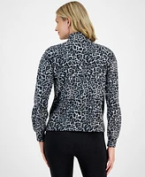 Id Ideology Women's Comfort Animal-Print Top, Created for Macy's