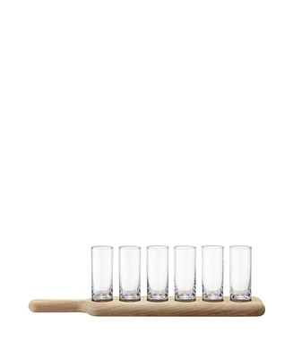 Lsa International Paddle Shot Set Oak Paddle Clear, 3.5oz