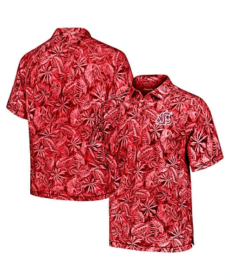 Tommy Bahama Men's Crimson Washington State Cougars Tropical Score IslandZone Polo