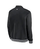 Nike Men's Black Colorado Rockies Authentic Collection Full-Zip Bomber Jacket