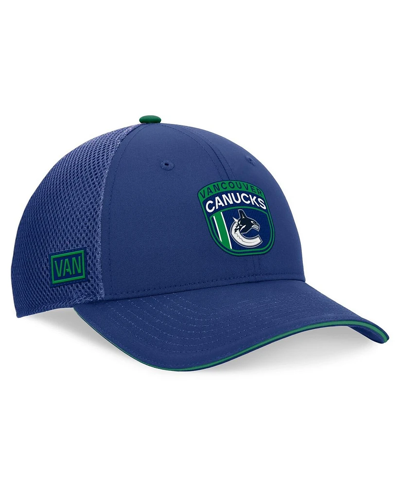 Fanatics Men's Blue Vancouver Canucks 2024 Nhl Draft on Stage Trucker Adjustable Hat