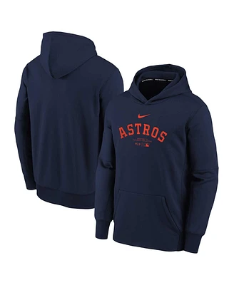 Nike Big Boys and Girls Navy Houston Astros Authentic Collection Performance Pullover Hoodie