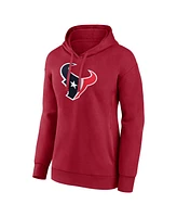 Fanatics Women's Red Houston Texans Primary Logo Pullover Hoodie