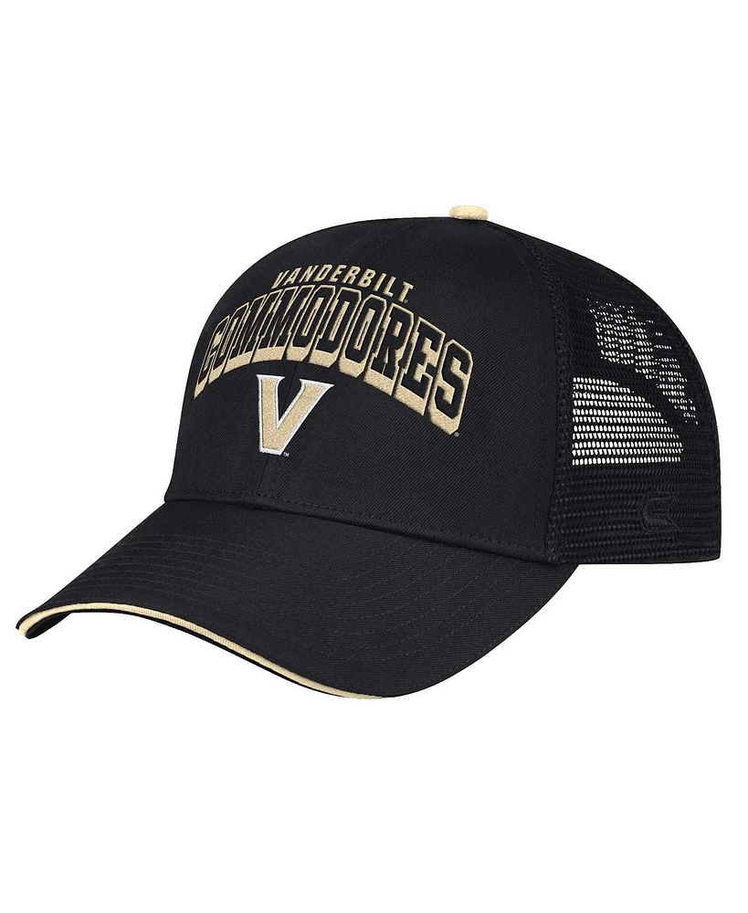 Colosseum Men's Black Vanderbilt Commodores Wyatt Primary Team Trucker Adjustable Hat