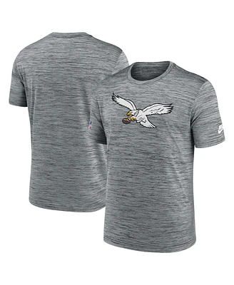 Nike Men's Gray Philadelphia Eagles Velocity Alternate Logo Performance T-Shirt