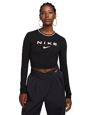 Nike Women's Sportswear Chill Knit Slim Logo Cropped T-Shirt