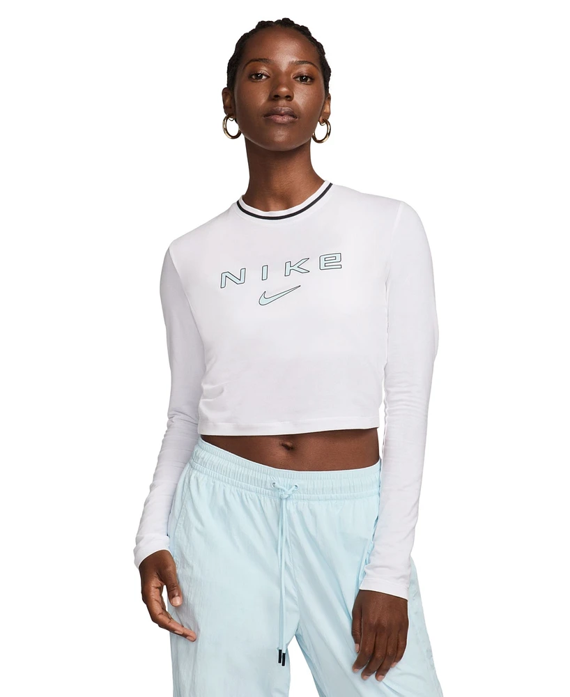 Nike Women's Sportswear Chill Knit Slim Logo Cropped T-Shirt