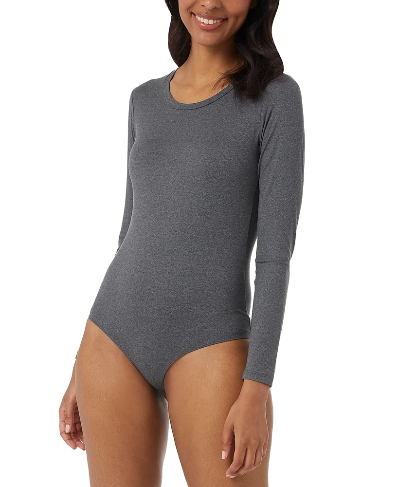 32 Degrees Women's Scoop-Neck Long-Sleeve Bodysuit