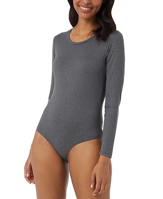 32 Degrees Women's Scoop-Neck Long-Sleeve Bodysuit