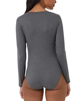 32 Degrees Women's Scoop-Neck Long-Sleeve Bodysuit