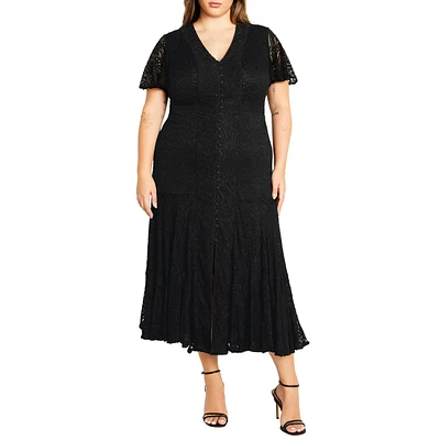 City Chic Plus Christa Lace Dress