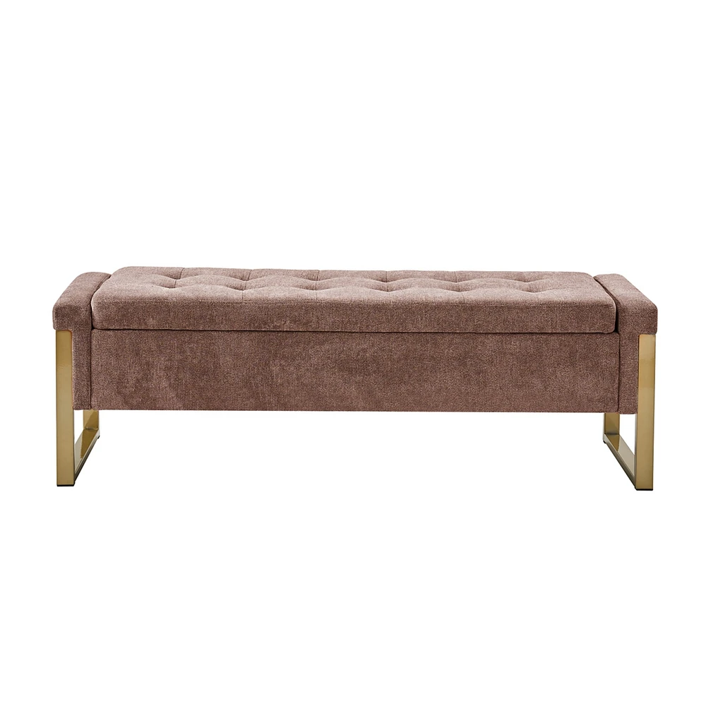 Hulala Home Modern Alberto Storage Bench with Metal Legs