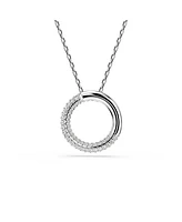 Swarovski Dextera Pendant, Pave, White, Rhodium Plated Necklace