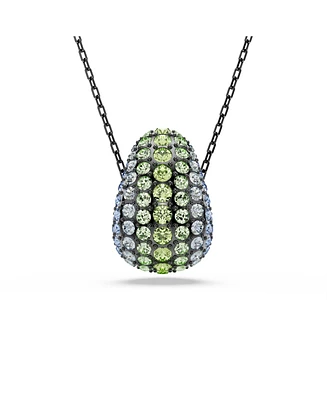 Swarovski Sublima Pendant, Round Cut, Multicolored, Ruthenium Plated Necklace