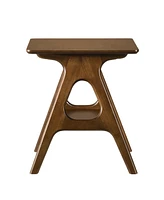 Streamdale Furniture Mid-Century Modern Wood End Table with Shelf