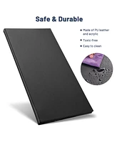 WeChef 4 Pack Led Backlit Menu Cover Leatherette Wine List Check Bill Holder Displayer 2-Panel Fits 5"x11" Paper