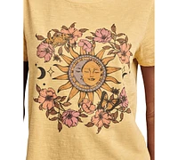 Lucky Brand Women's Cotton Sun & Moon Floral Classic T-Shirt