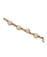 Wood Beaded String Garland for Rustic Home Deco (Set of 2)