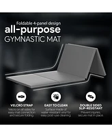 BalanceFrom Fitness GoGym 4' x 10' x 2" All Purpose Folding Gymnastics Mat, Gray