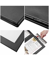 Yescom WeChef Led Back Lit Light Menu Holder Cover Folding Double Panel Fits 8"x14" Paper for Hotel Club