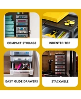 Iris Usa Small 3-Drawer Desktop Organizer, 4 Pack, Stackable, for Office, School, Stationary, Makeup Organizer, Bathroom, Utility, Medical Supplies, D