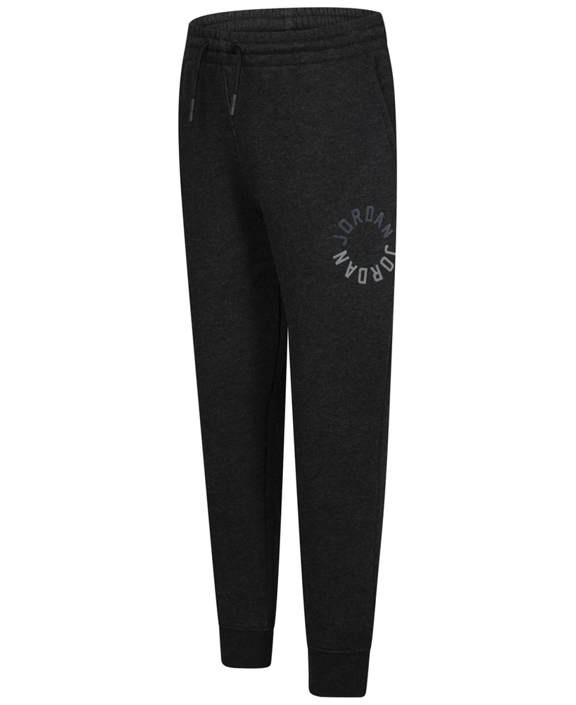 Jordan Big Boys Logo-Print Heathered Fleece Joggers