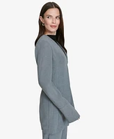 Halston Women's Kiss-Front Long-Sleeve Cardigan