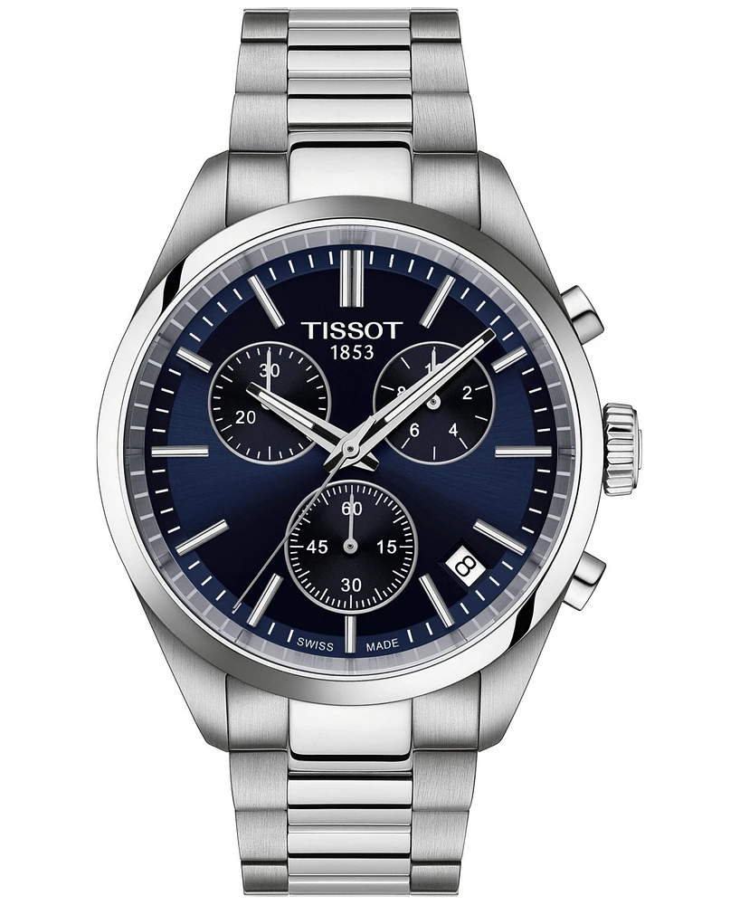 Tissot Men's Swiss Chronograph Pr 100 Stainless Steel Bracelet Watch 40mm