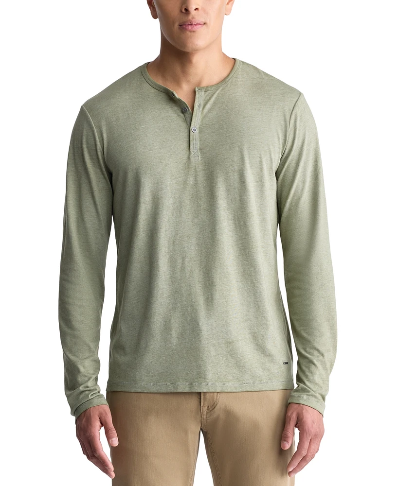 Buffalo David Bitton Men's Kaduk Long-Sleeve Burnout Henley