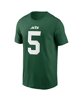 Nike Men's Garrett Wilson Green New York Jets Name Number T-Shirt